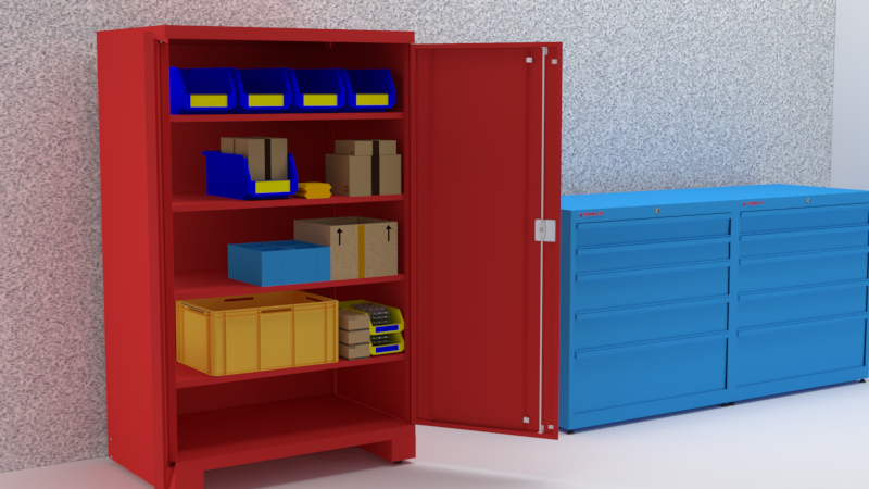 Industrial tall cabinets