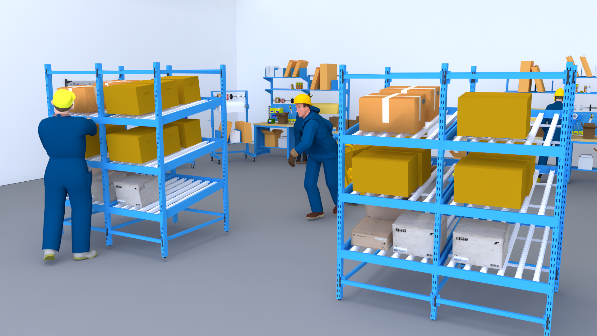 industrial workbench link flow rack2