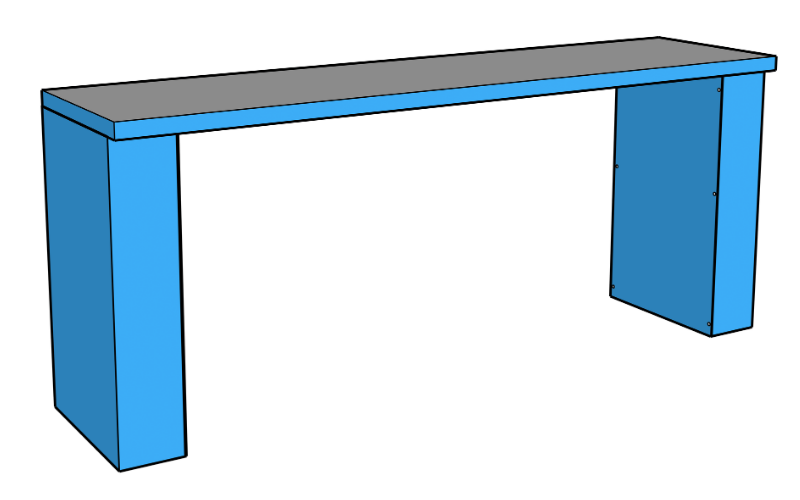 base-series-workbenches 18 Riser Shelf With Box Supports