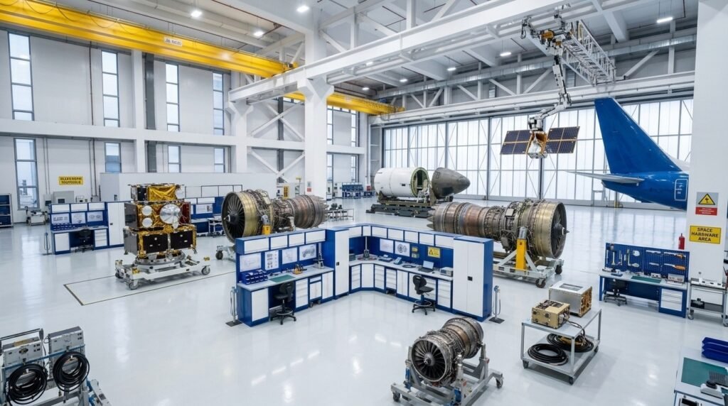 Workstation and workbenches for aerospace and aviation industry